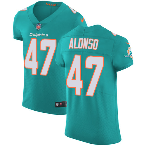 Nike Dolphins #47 Kiko Alonso Aqua Green Team Color Men's Stitched NFL Vapor Untouchable Elite Jersey - Click Image to Close